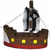 Verjaardag Pinata piratenschip - 45 x 45 cm - set met stok en masker