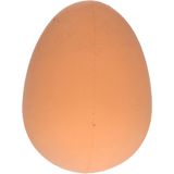 Nep stuiterend ei - 8x - rubber - bruin - stuiterbal fop eieren