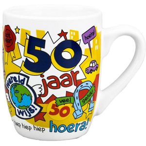 Cartoon mok 50 jaar man