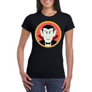 Halloween vampier/Dracula t-shirt zwart dames