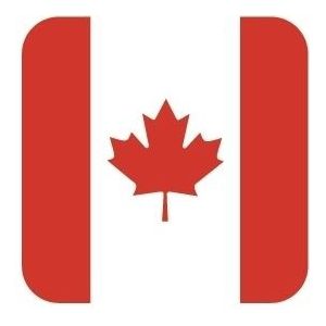45x Bierviltjes Canadese vlag vierkant