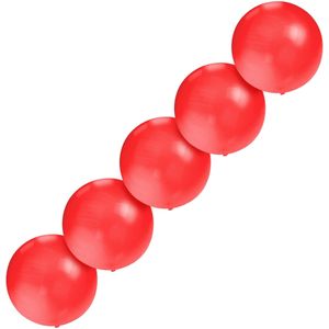 Set van 5x stuks groot formaat rode ballon met diameter 60 cm