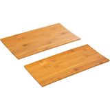 Lectuurbak/tijdschriftenrek - mesh - 29 x 14 x 20 cm - bamboe hout