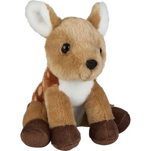 Pluche knuffel dieren Hert 18 cm - Speelgoed wilde dieren hertjes knuffelbeesten