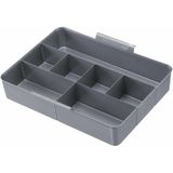 Opberg box/opbergdoos - 2x - met tray - kunststof - 40 x 30 x 18 cm - schoenenpoetsdoos