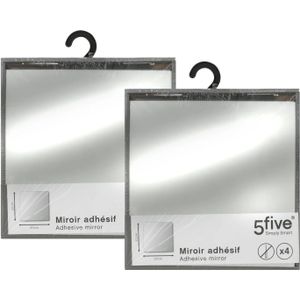 Plak spiegels tegels - 12x stuks - glas - zelfklevend - 20 x 20 cm - vierkantjes