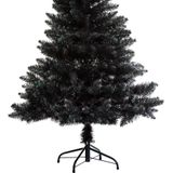 Kunstkerstboom/kunstboom - kunststof - zwart - met voet - H180 cm