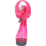 Gerimport waterspray ventilator - 2x stuks - roze - 27 cm - verkoeling in de zomer