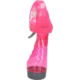 Gerimport waterspray ventilator - 2x stuks - roze - 27 cm - verkoeling in de zomer