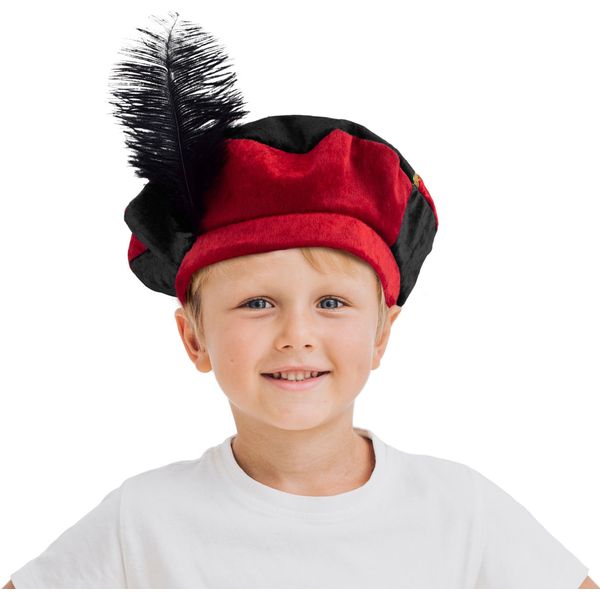 rijstwijn gebruiker zak Luxe pietenmuts/baret rood/zwart voor kinderen (cadeaus & gadgets) | € 6  bij Bellatio.nl | beslist.nl