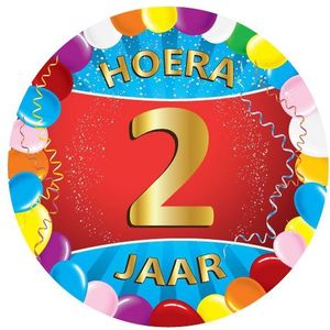 Gekleurde onderzetters 2 jaar Verjaardag leeftijden onderzetters. Ook leuk als cadeau.