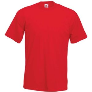 Fruit of the Loom Basics t-shirt voor heren - rood - 100% katoen t-shirts - Regular fit