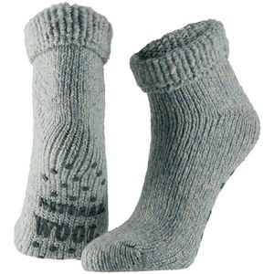 Wollen huis sokken anti-slip voor meisjes lichtblauw maat 31-34