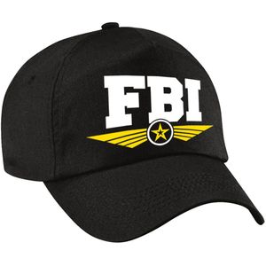 FBI agent tekst pet / baseball cap zwart voor volwassenen