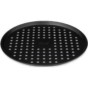 Pizza bakken bakplaat/bakgerei Backery Pro - metaal - anti-aanbak laag - zwart - 33 cm