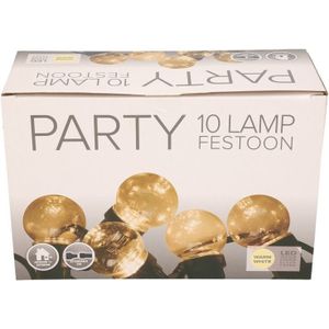 Festoon buitenfeestverlichting transparante lampbolletjes 5 m