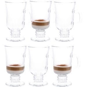 Uniglass Irish Coffee glazen - 6 stuks - 250 ml - glas - koffie glazen