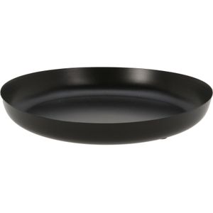 Dienblad / serveer of kaarsplateau - Dia 25 cm - metaal - zwart