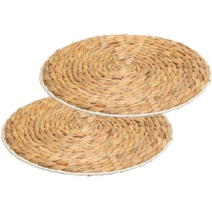 Set van 8x stuks placemats zeegras naturel - 35 cm - Onderleggers