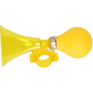 Fietsbel - toeter - kinderfiets - geel - 15 x 7 cm