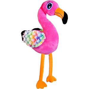 Pluche speelgoed knuffeldier Flamingo van 28 cm - Dieren knuffels - Cadeau voor kinderen