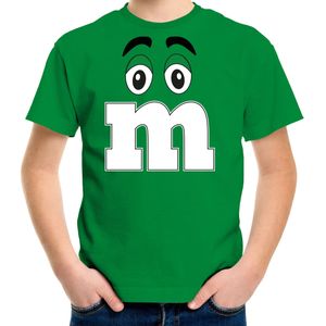 Verkleed t-shirt M voor kinderen - groen - jongen - carnaval/themafeest kostuum