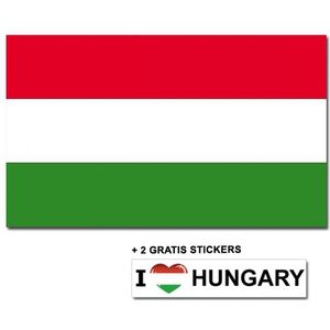 Hongaarse vlag  2 gratis stickers