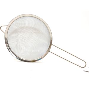 1x Keuken vergiet/zeef edelstaal - diameter 18 cm