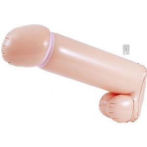 Opblaasbare penis/piemel - extra lang - 60 cm - vrijgezellenfeest - met aansluiting