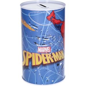 Spaarpot blik van Spiderman - kinderen - 10 x 17 cm - metaal