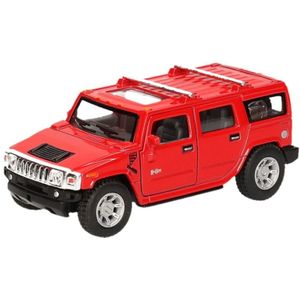 Modelauto Hummer H2 SUV rood 12,5 cm - speelgoed auto schaalmodel
