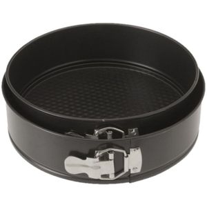 Set van 2x taart bakvorm/springvorm met anti-aanbak laag zwart 24 en 26 cm