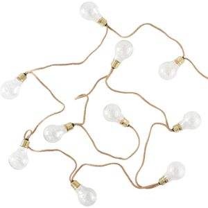 Party verlichting - touw - 10 lichtbollen - 50 leds - warm wit - 815 cm - Feestverlichting