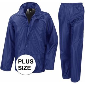 Grote maten blauw All Weather regenpak voor volwassenen