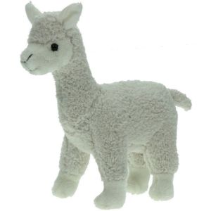 Pluche Knuffel Dieren Witte Alpaca van 20 cm - Speelgoed Knuffels - Top Cadeau