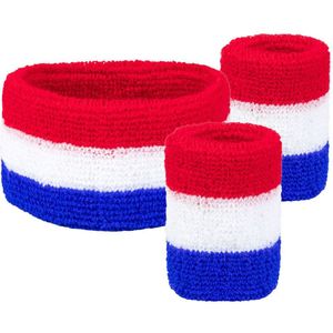 Oranje/holland fan artikelen haarband met zweetbandjes