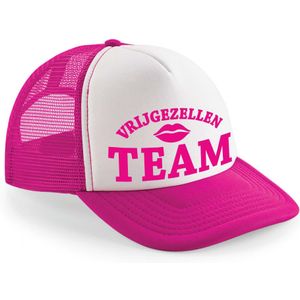 Snapback/cap dames - vrijgezellen team - roze/wit - vrijgezellenfeest