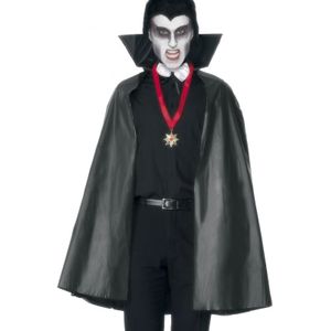 Voordelige vampier cape - zwart - voor volwassenen