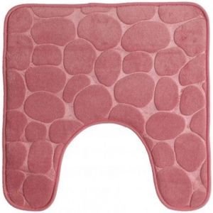 Urban Living Badkamerkleedje/wc badmat tapijt - memory foam - oud roze - 49 x 49 cm