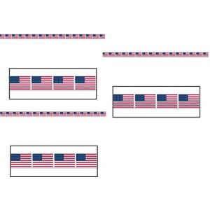 3x Amerikaanse vlag markeerlint 6 meter