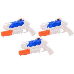 3x Waterpistool/waterpistolen wit/blauw 27 cm