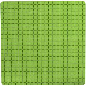 MSV Douche/bad anti-slip mat badkamer - rubber - limegroen - 54 x 54 cm - met zuignappen