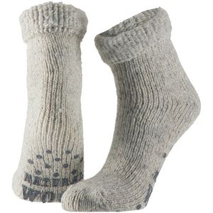 Wollen huis sokken anti-slip voor kinderen grijs maat 23-26