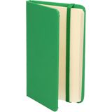 Set van 5x stuks notitieblokje harde kaft groen 9 x 14 cm