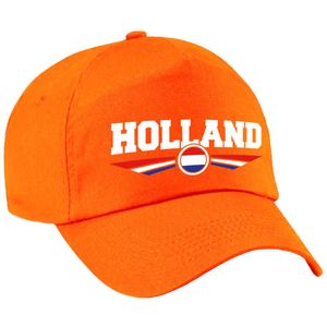 Nederland / Holland landen pet / baseball cap oranje kinderen