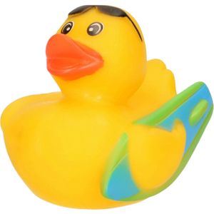 Badeendje strand thema - met surfplank - 5 cm - rubber