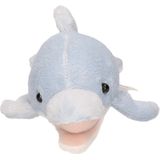Pluche Blauwgrijze Dolfijn Knuffel 26 cm - Dolfijnen Zeedieren Knuffels - Speelgoed Voor Kinderen