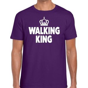 Wandel t-shirt Walking King paars heren