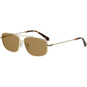 Polaroid PLD 6107/S/X - Rechthoekig Goud Polarized glazen