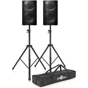 Pioneer XPRS-15 Active PA Speaker Pair With Stands
